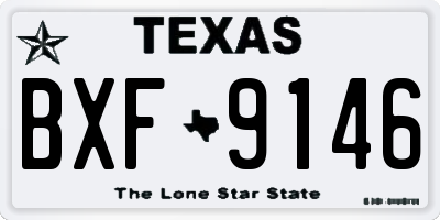 TX license plate BXF9146
