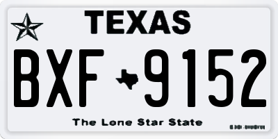 TX license plate BXF9152
