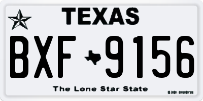 TX license plate BXF9156