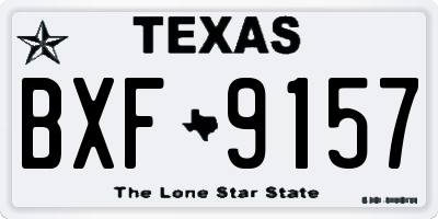 TX license plate BXF9157