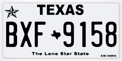 TX license plate BXF9158