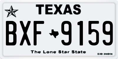 TX license plate BXF9159