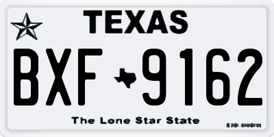 TX license plate BXF9162