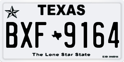 TX license plate BXF9164