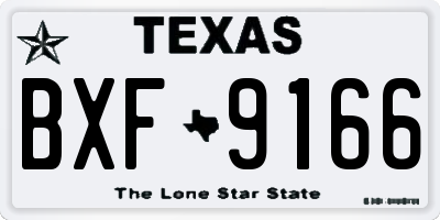 TX license plate BXF9166