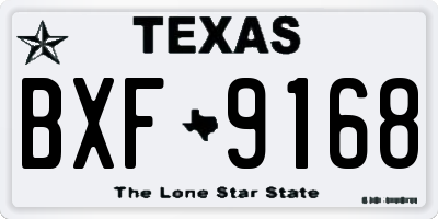 TX license plate BXF9168
