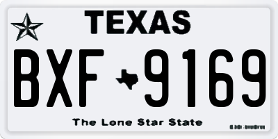TX license plate BXF9169