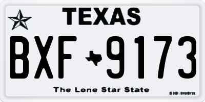 TX license plate BXF9173