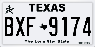 TX license plate BXF9174