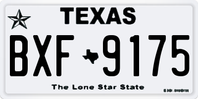TX license plate BXF9175