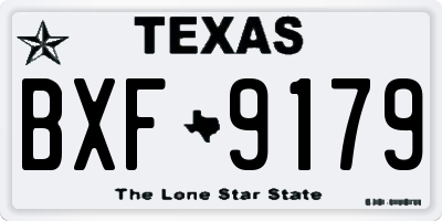 TX license plate BXF9179