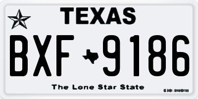 TX license plate BXF9186