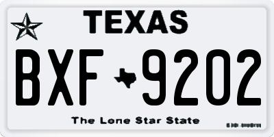 TX license plate BXF9202