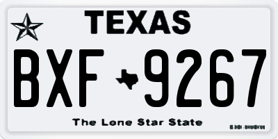 TX license plate BXF9267