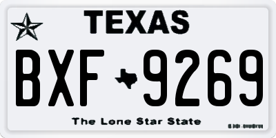 TX license plate BXF9269
