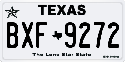 TX license plate BXF9272