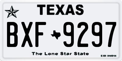 TX license plate BXF9297