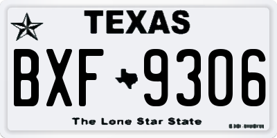 TX license plate BXF9306