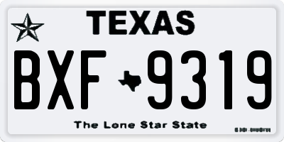 TX license plate BXF9319