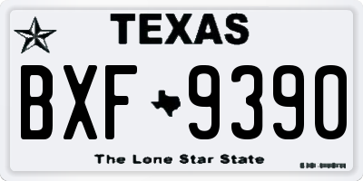 TX license plate BXF9390