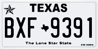 TX license plate BXF9391
