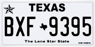 TX license plate BXF9395