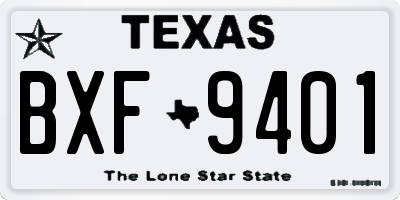 TX license plate BXF9401