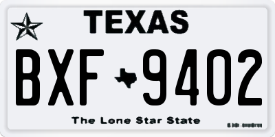 TX license plate BXF9402
