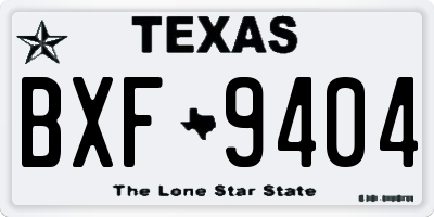 TX license plate BXF9404