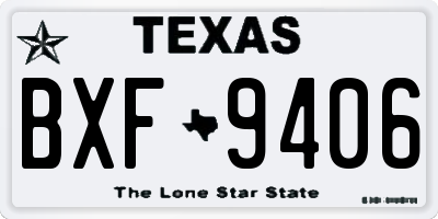 TX license plate BXF9406