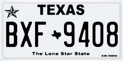 TX license plate BXF9408