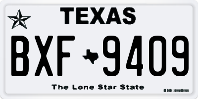 TX license plate BXF9409