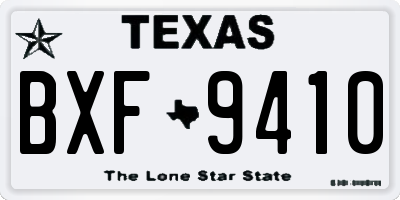 TX license plate BXF9410