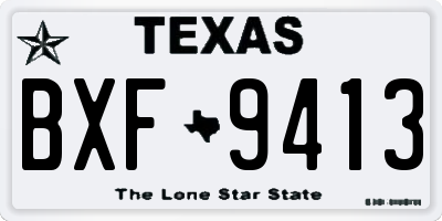 TX license plate BXF9413