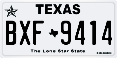TX license plate BXF9414