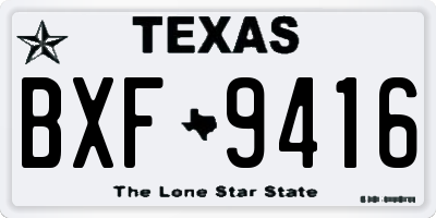 TX license plate BXF9416