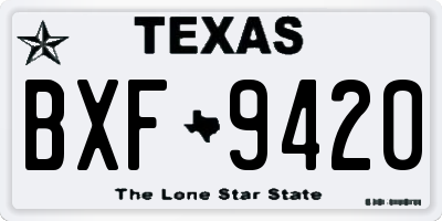 TX license plate BXF9420