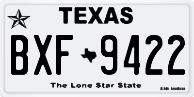 TX license plate BXF9422