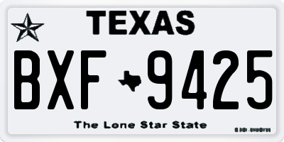 TX license plate BXF9425