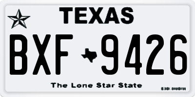 TX license plate BXF9426
