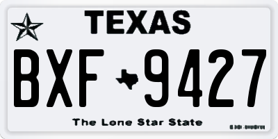 TX license plate BXF9427