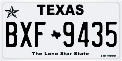 TX license plate BXF9435
