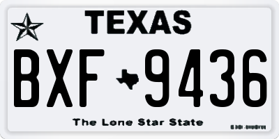 TX license plate BXF9436