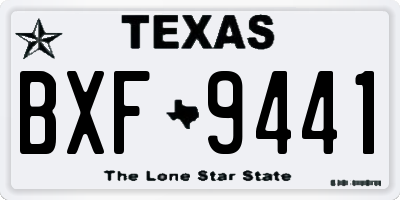 TX license plate BXF9441