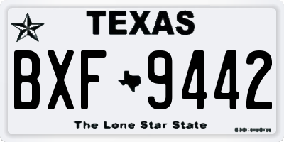 TX license plate BXF9442