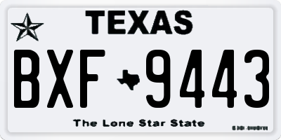 TX license plate BXF9443