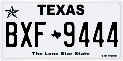 TX license plate BXF9444