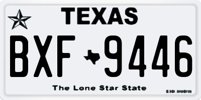 TX license plate BXF9446