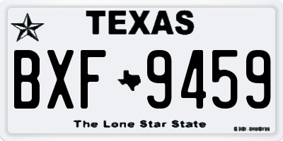 TX license plate BXF9459