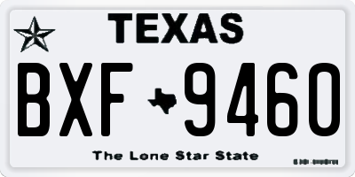 TX license plate BXF9460
